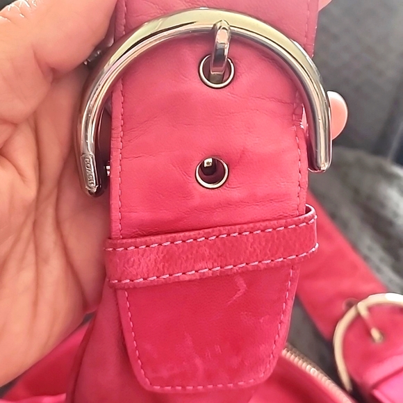 Coach Vintage Ergo Pink Napa Leather Rare Hobo Bag PREOWNED VINTAGE COND… - Picture 7 of 10